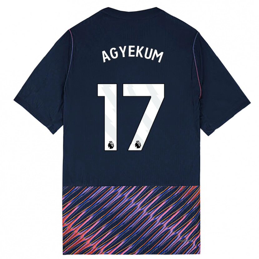 Danxen Mænd Ezra Agyekum #17 Kongeblå Hvid Udebane Spillertrøjer 2026/27 Trøje T-Shirt