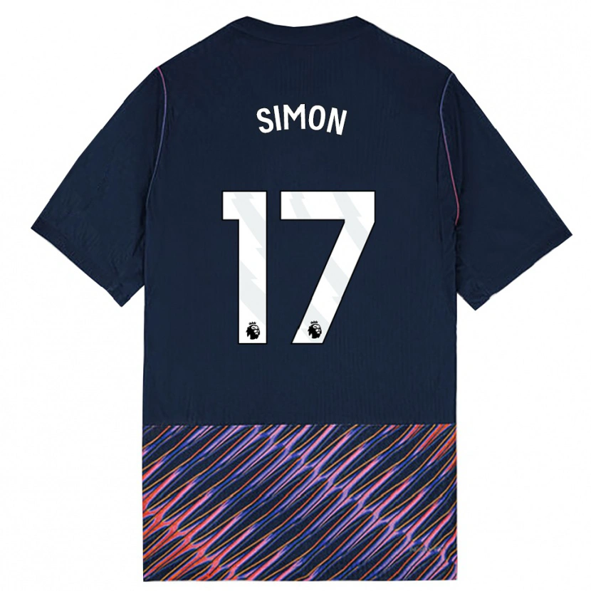 Danxen Mænd Kyah Simon #17 Kongeblå Hvid Udebane Spillertrøjer 2026/27 Trøje T-Shirt