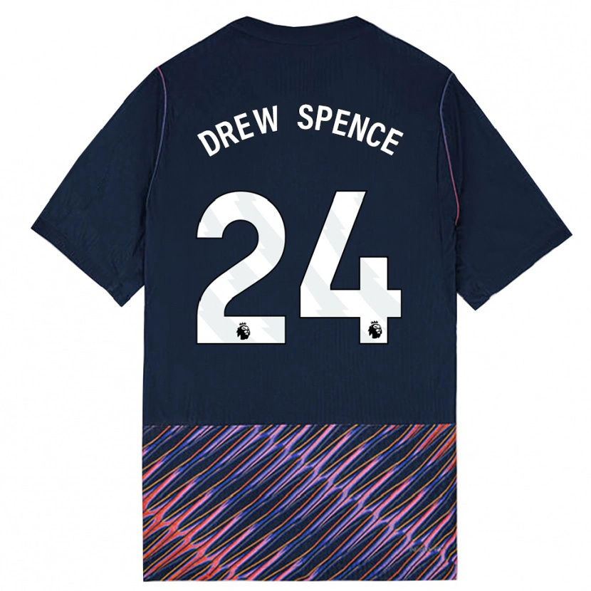Danxen Mænd Drew Spence #24 Kongeblå Hvid Udebane Spillertrøjer 2026/27 Trøje T-Shirt
