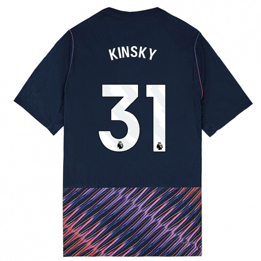 Danxen Mænd Antonín Kinský #31 Kongeblå Hvid Udebane Spillertrøjer 2026/27 Trøje T-Shirt