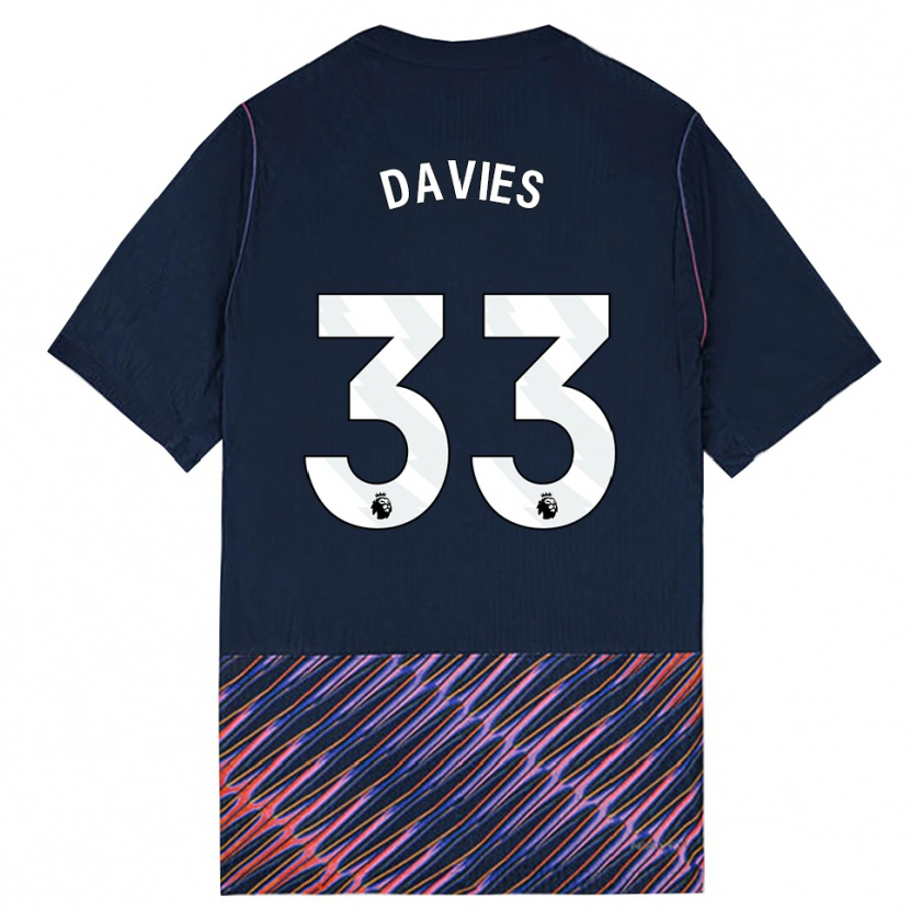 Danxen Mænd Ben Davies #33 Kongeblå Hvid Udebane Spillertrøjer 2026/27 Trøje T-Shirt