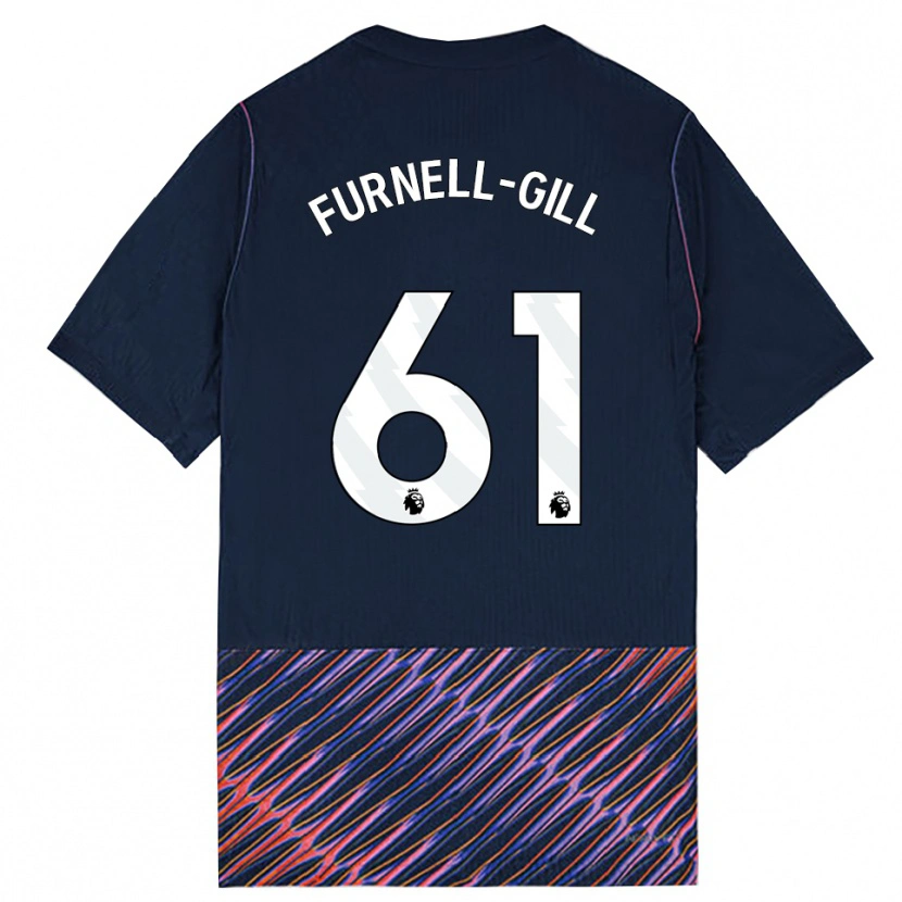 Danxen Mænd Luca Furnell-Gill #61 Kongeblå Hvid Udebane Spillertrøjer 2026/27 Trøje T-Shirt