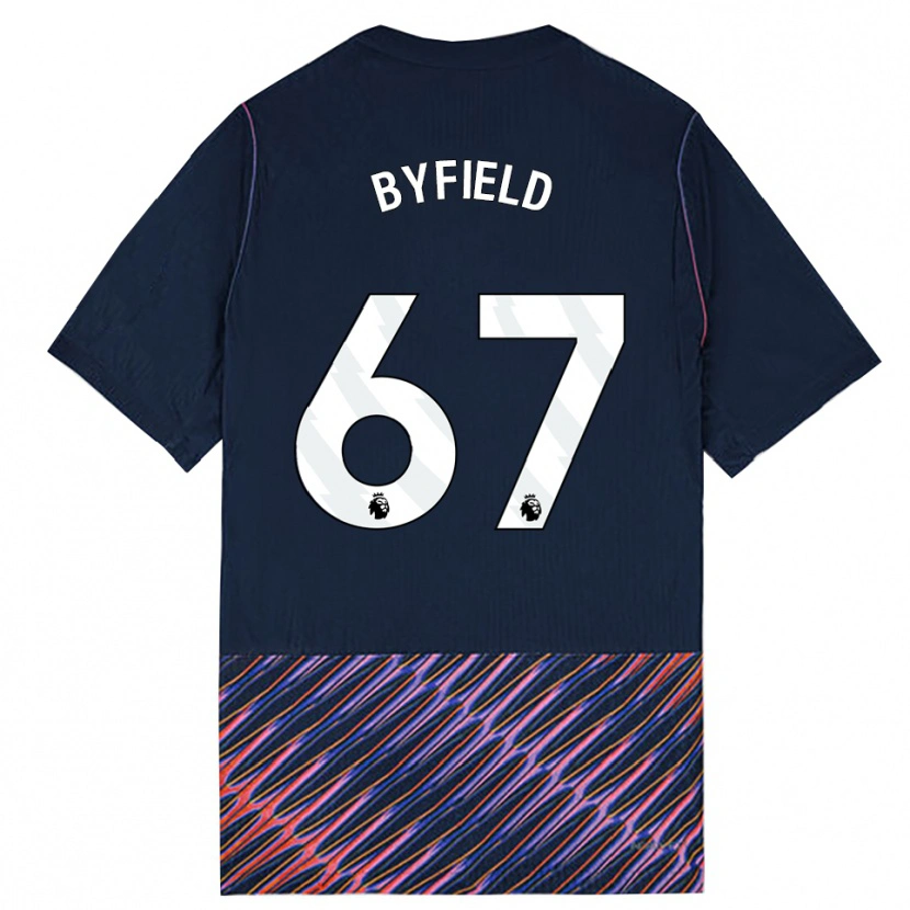 Danxen Mænd Jun'ai Byfield #67 Kongeblå Hvid Udebane Spillertrøjer 2026/27 Trøje T-Shirt
