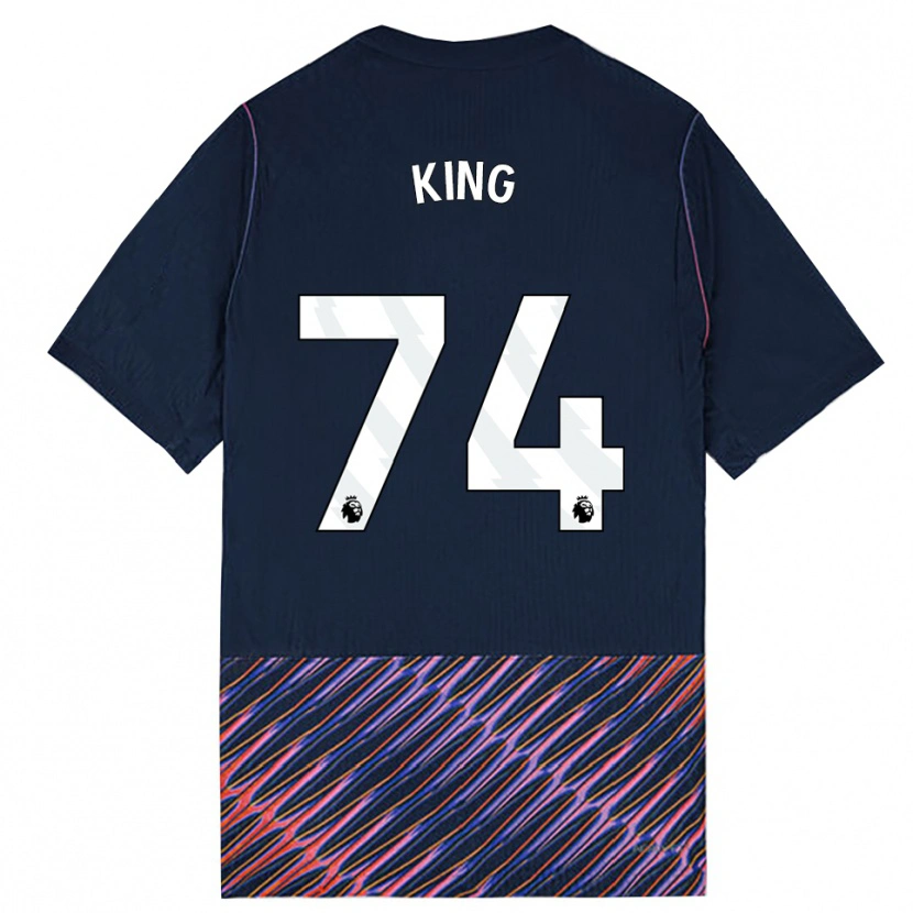 Danxen Mænd Maeson King #74 Kongeblå Hvid Udebane Spillertrøjer 2026/27 Trøje T-Shirt
