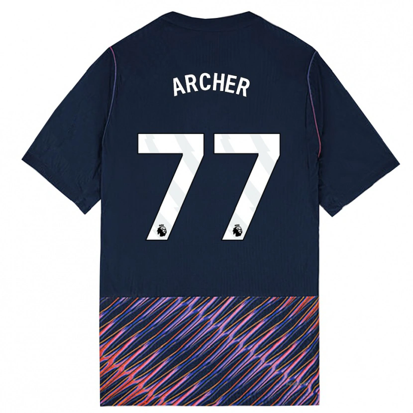 Danxen Mænd Samual Archer #77 Kongeblå Hvid Udebane Spillertrøjer 2026/27 Trøje T-Shirt