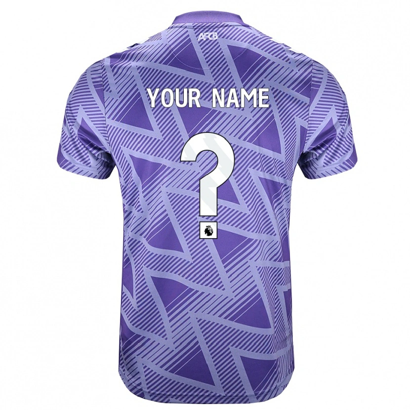 Danxen Mænd Dit Navn #0 Blegviolrød Hvid Udebane Spillertrøjer 2026/27 Trøje T-Shirt