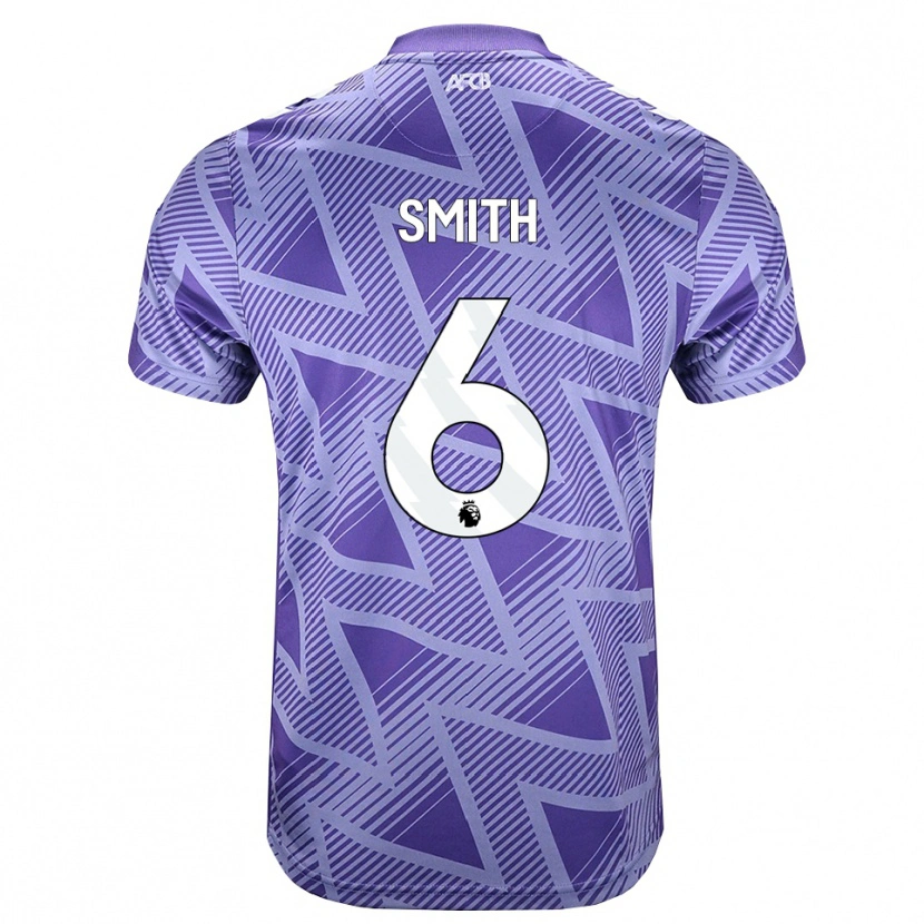 Danxen Mænd Maisy Smith #6 Blegviolrød Hvid Udebane Spillertrøjer 2026/27 Trøje T-Shirt