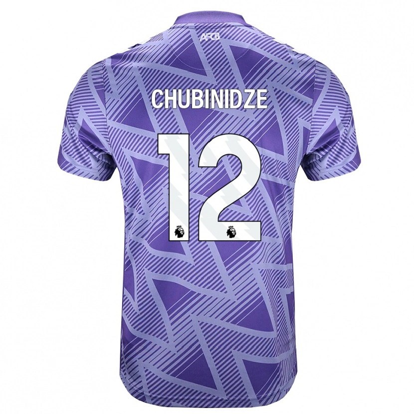 Danxen Mænd George Chubinidze #12 Blegviolrød Hvid Udebane Spillertrøjer 2026/27 Trøje T-Shirt