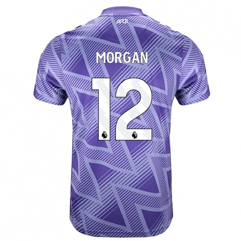 Danxen Mænd Ollie Morgan #12 Blegviolrød Hvid Udebane Spillertrøjer 2026/27 Trøje T-Shirt