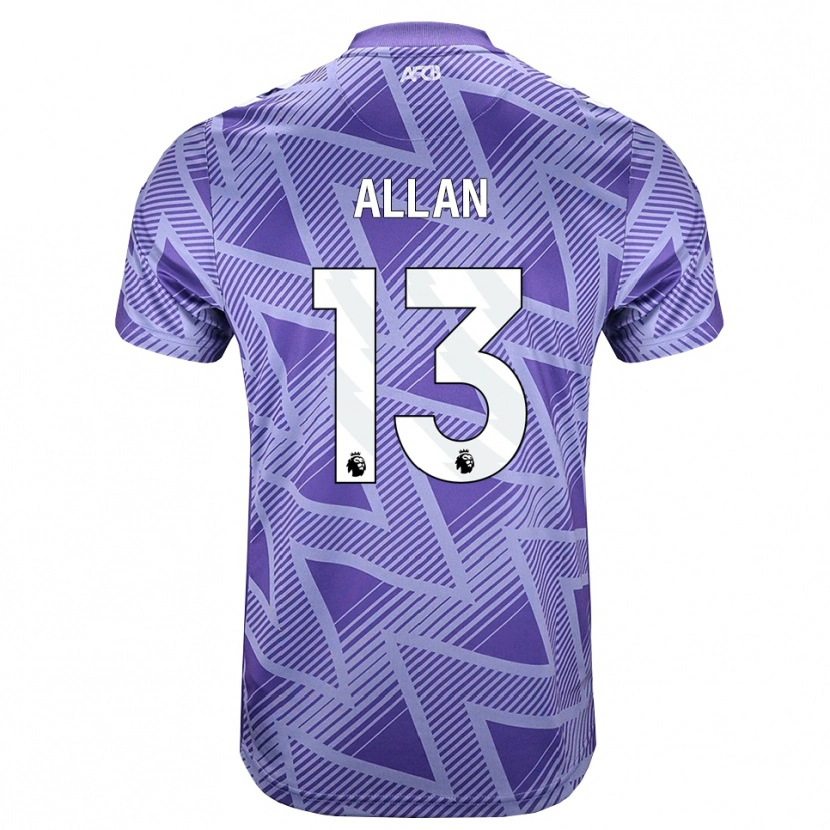 Danxen Mænd Mack Allan #13 Blegviolrød Hvid Udebane Spillertrøjer 2026/27 Trøje T-Shirt