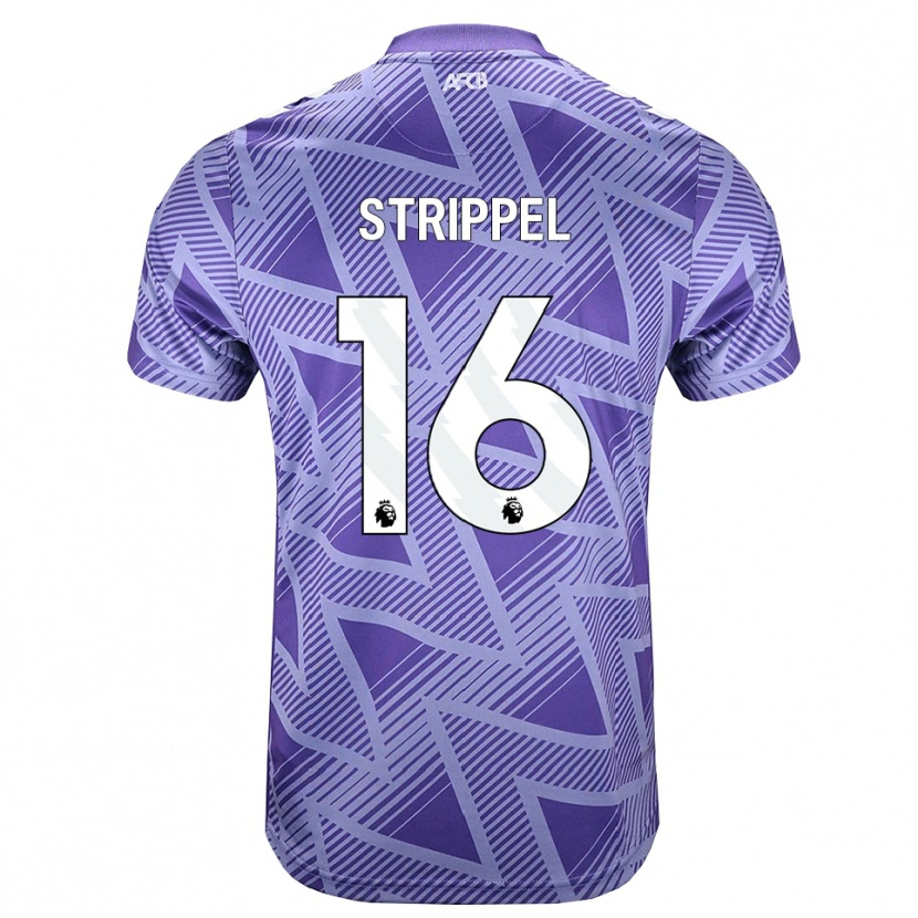 Danxen Mænd Ellie Strippel #16 Blegviolrød Hvid Udebane Spillertrøjer 2026/27 Trøje T-Shirt