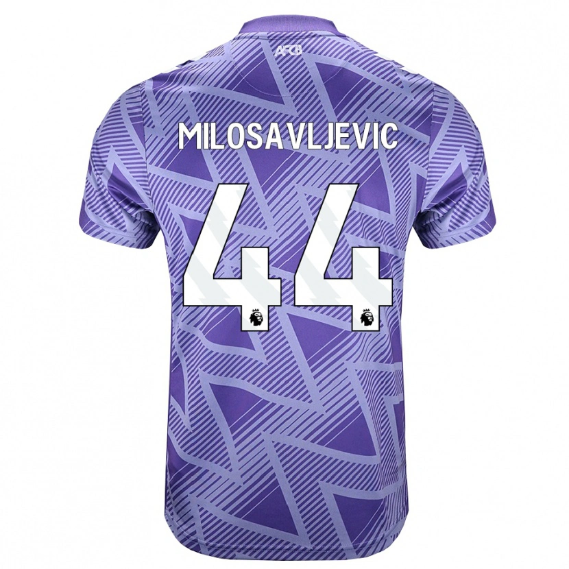 Danxen Mænd Veljko Milosavljevic #44 Blegviolrød Hvid Udebane Spillertrøjer 2026/27 Trøje T-Shirt