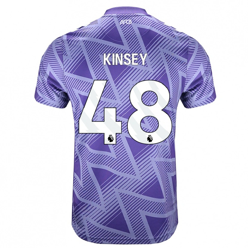 Danxen Mænd Max Kinsey #48 Blegviolrød Hvid Udebane Spillertrøjer 2026/27 Trøje T-Shirt