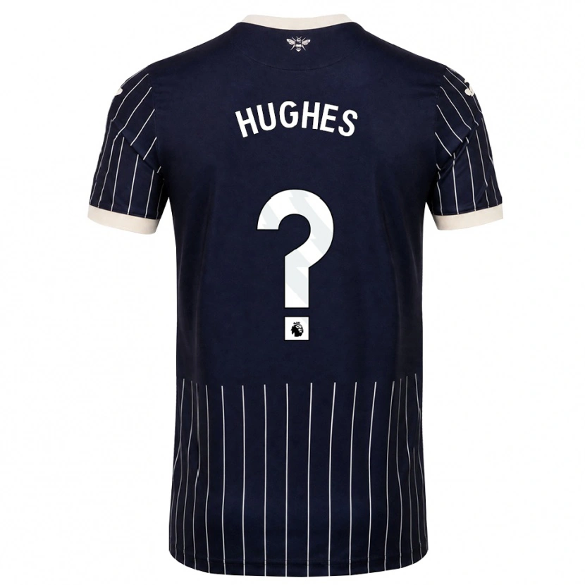 Danxen Mænd Cameron Hughes #0 Sort Hvid Udebane Spillertrøjer 2026/27 Trøje T-Shirt