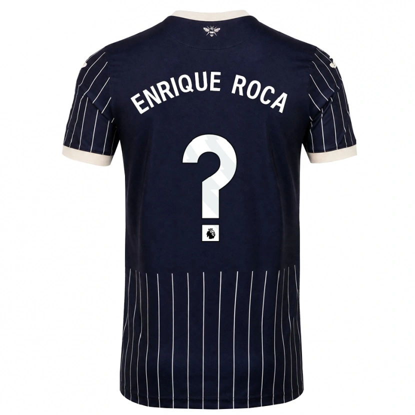 Danxen Mænd Enrique Roca #0 Sort Hvid Udebane Spillertrøjer 2026/27 Trøje T-Shirt