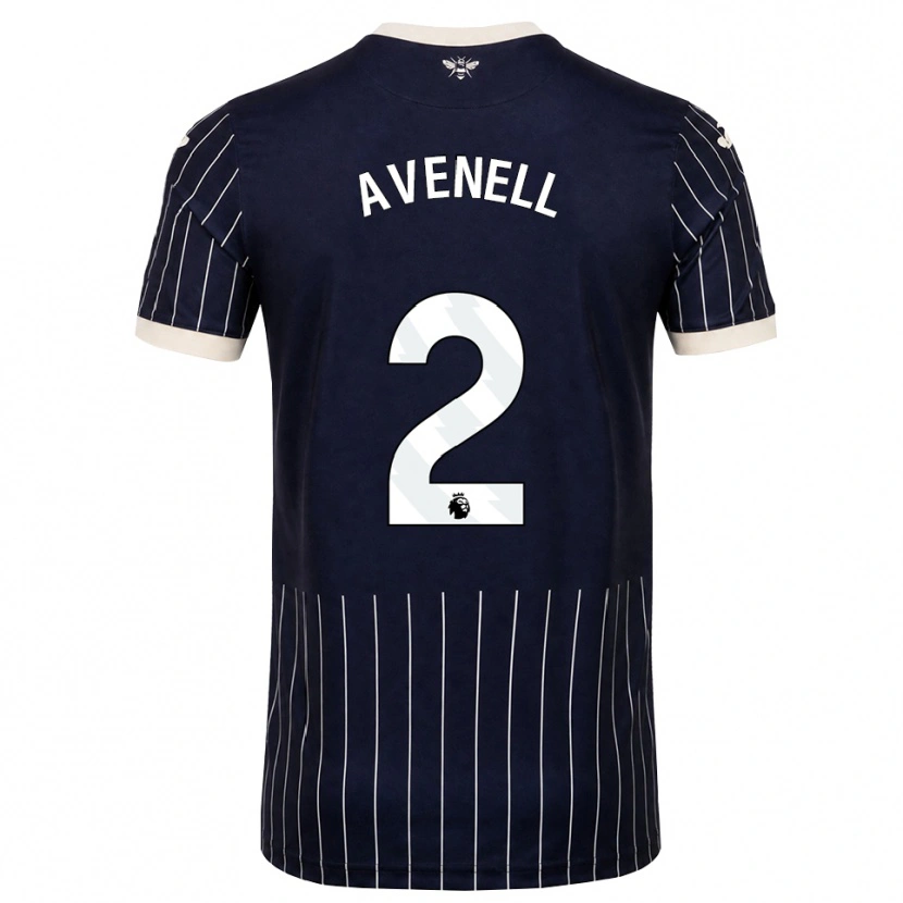 Danxen Mænd Caelan Avenell #2 Sort Hvid Udebane Spillertrøjer 2026/27 Trøje T-Shirt