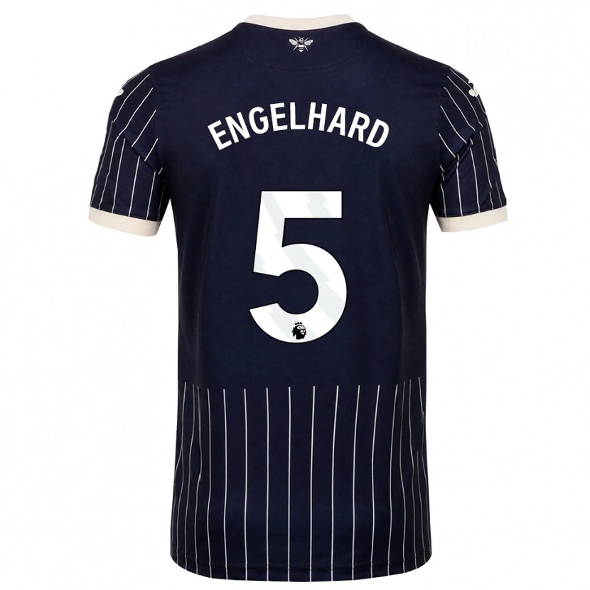 Danxen Mænd Carolin Engelhard #5 Sort Hvid Udebane Spillertrøjer 2026/27 Trøje T-Shirt