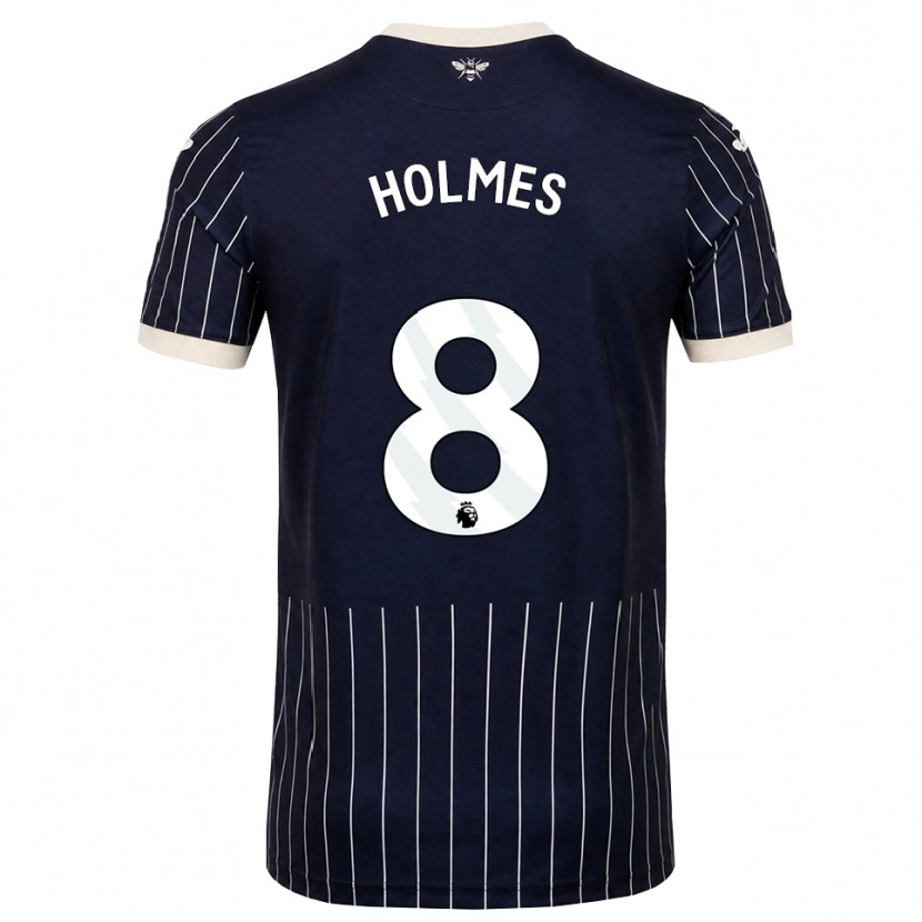 Danxen Mænd Mollie Holmes #8 Sort Hvid Udebane Spillertrøjer 2026/27 Trøje T-Shirt