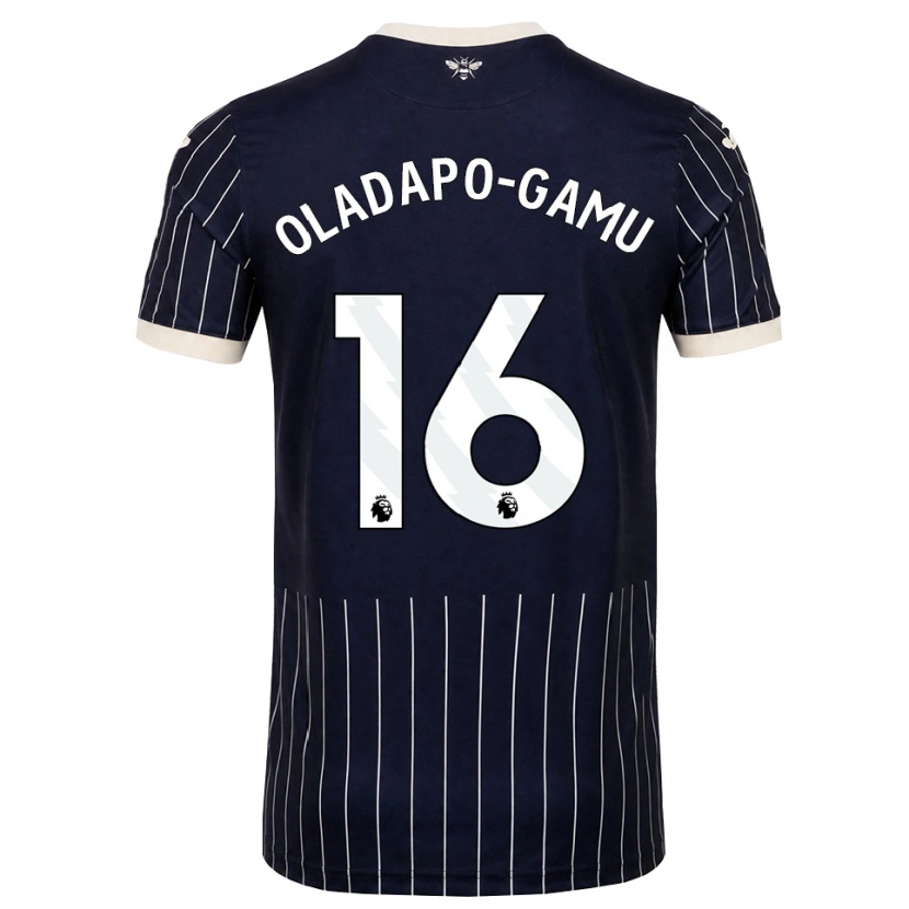 Danxen Mænd Josh Oladapo-Gamu #16 Sort Hvid Udebane Spillertrøjer 2026/27 Trøje T-Shirt