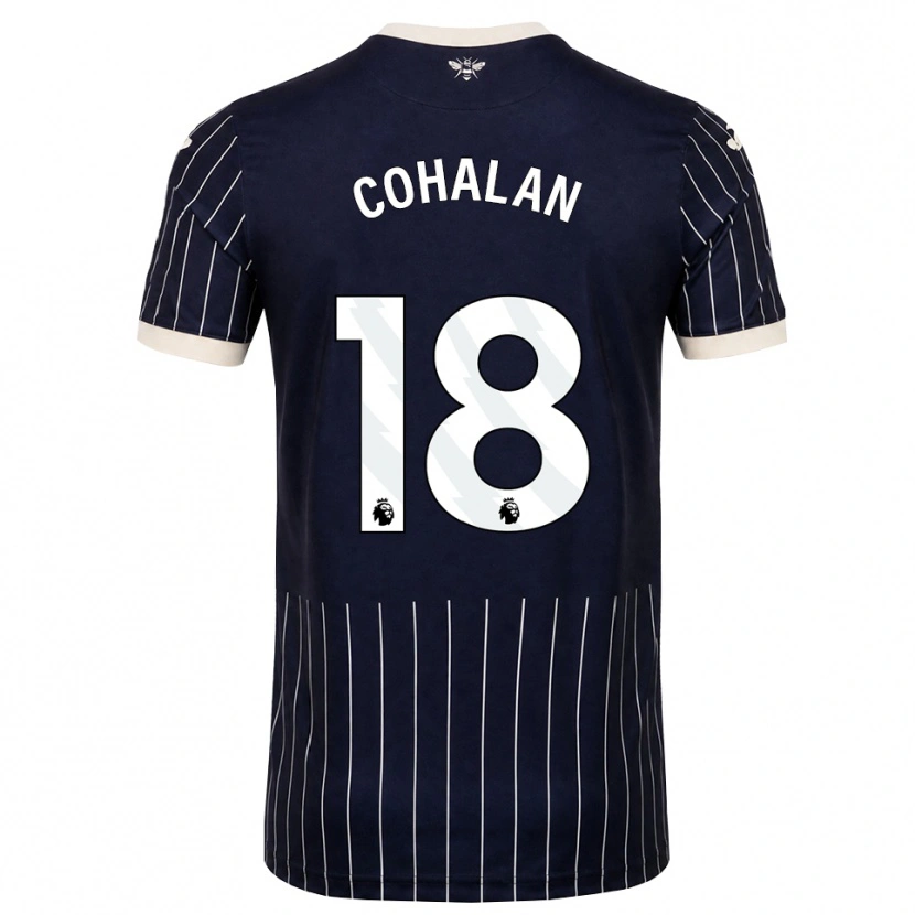 Danxen Mænd Chris Cohalan #18 Sort Hvid Udebane Spillertrøjer 2026/27 Trøje T-Shirt