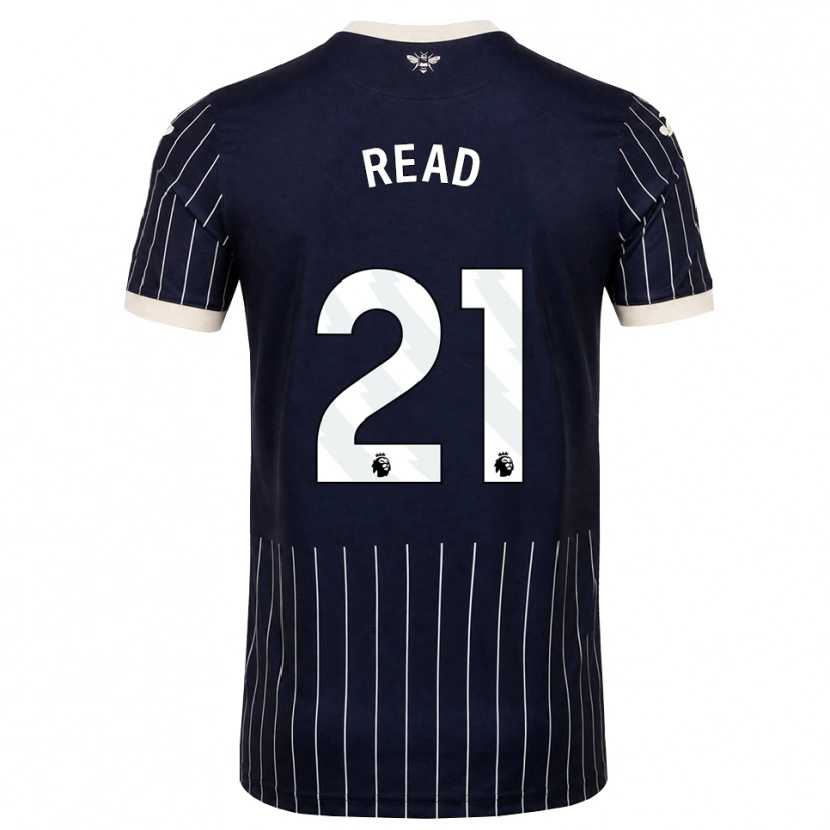 Danxen Mænd Samantha Read #21 Sort Hvid Udebane Spillertrøjer 2026/27 Trøje T-Shirt