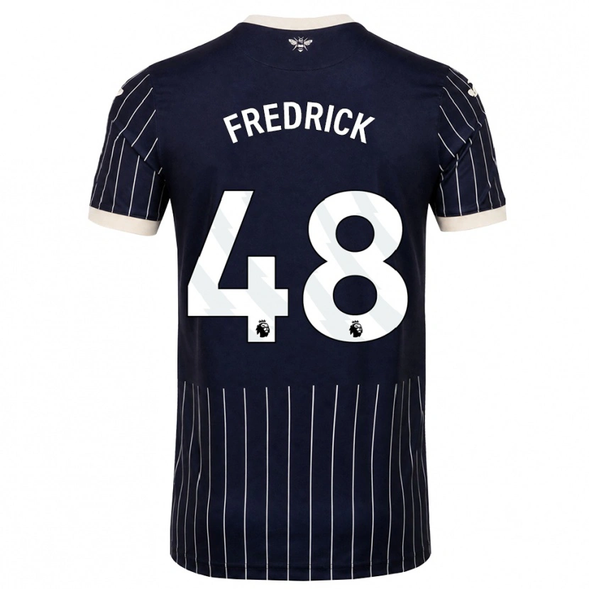 Danxen Mænd Benjamin Fredrick #48 Sort Hvid Udebane Spillertrøjer 2026/27 Trøje T-Shirt