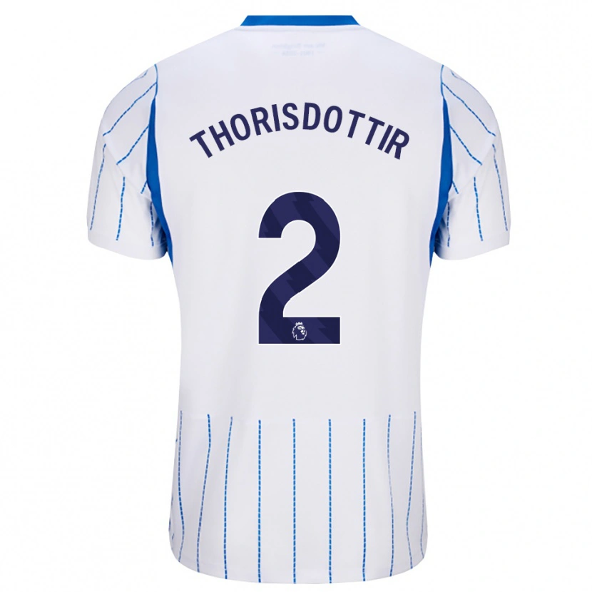 Danxen Mænd Maria Thorisdottir #2 Jægerblå Hvid Udebane Spillertrøjer 2026/27 Trøje T-Shirt