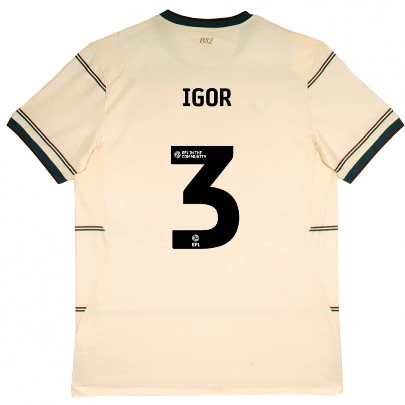 Danxen Mænd Igor Julio #3 Beige Vinrød Udebane Spillertrøjer 2026/27 Trøje T-Shirt