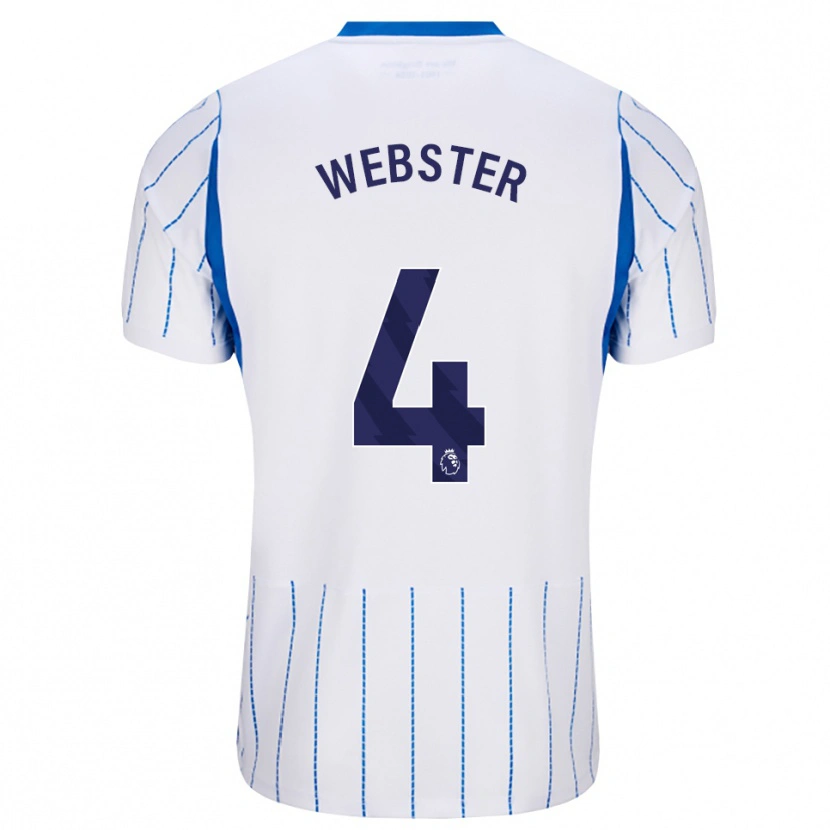 Danxen Mænd Adam Webster #4 Jægerblå Hvid Udebane Spillertrøjer 2026/27 Trøje T-Shirt