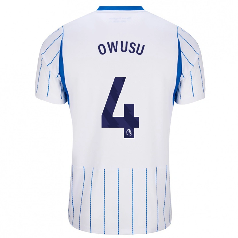 Danxen Mænd Yussif Owusu #4 Jægerblå Hvid Udebane Spillertrøjer 2026/27 Trøje T-Shirt
