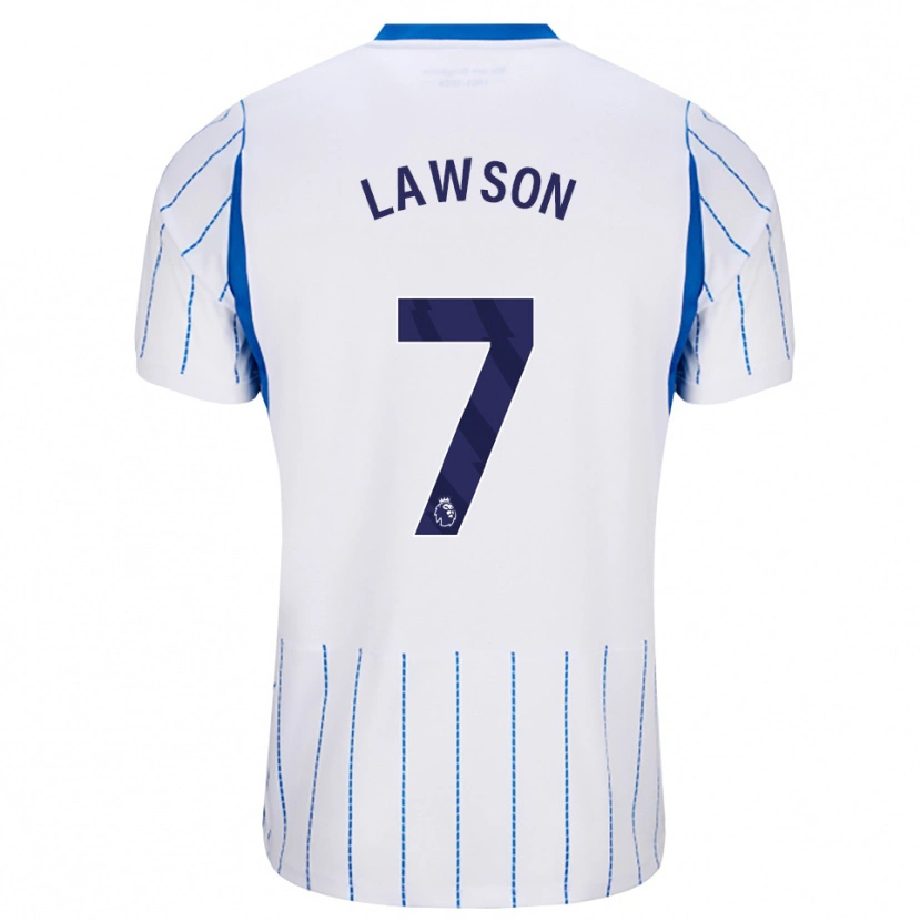 Danxen Mænd Zebedee Lawson #7 Jægerblå Hvid Udebane Spillertrøjer 2026/27 Trøje T-Shirt