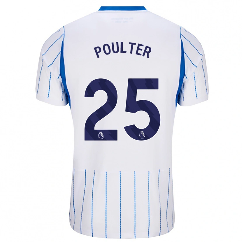Danxen Mænd Hannah Poulter #25 Jægerblå Hvid Udebane Spillertrøjer 2026/27 Trøje T-Shirt