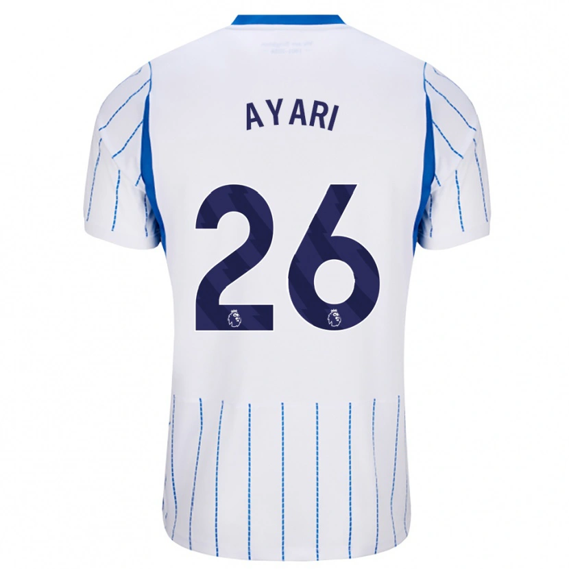 Danxen Mænd Yasin Ayari #26 Jægerblå Hvid Udebane Spillertrøjer 2026/27 Trøje T-Shirt