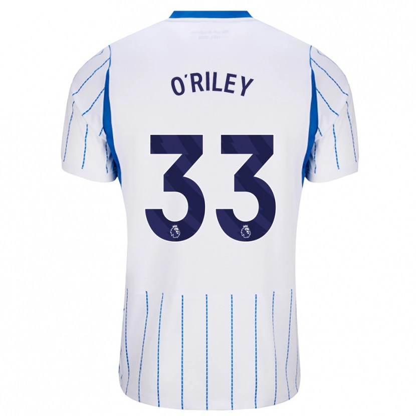 Danxen Mænd Matt O'riley #33 Jægerblå Hvid Udebane Spillertrøjer 2026/27 Trøje T-Shirt