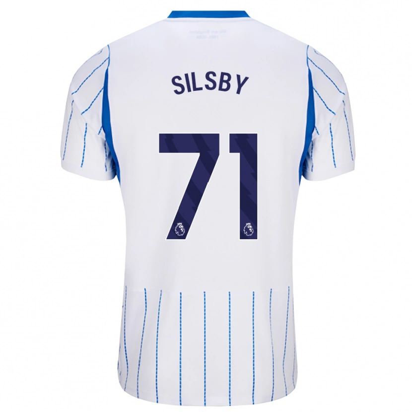 Danxen Mænd Tyler Silsby #71 Jægerblå Hvid Udebane Spillertrøjer 2026/27 Trøje T-Shirt