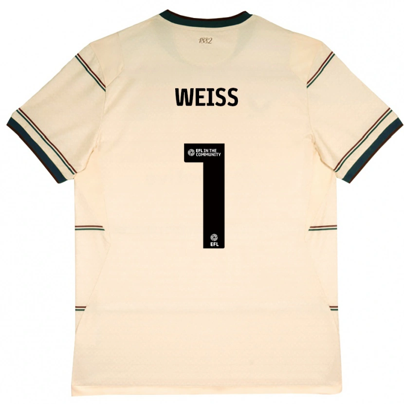 Danxen Mænd Max Weiß #1 Beige Vinrød Udebane Spillertrøjer 2026/27 Trøje T-Shirt