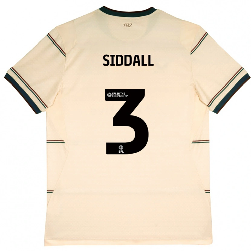 Danxen Mænd Emma Siddall #3 Beige Vinrød Udebane Spillertrøjer 2026/27 Trøje T-Shirt