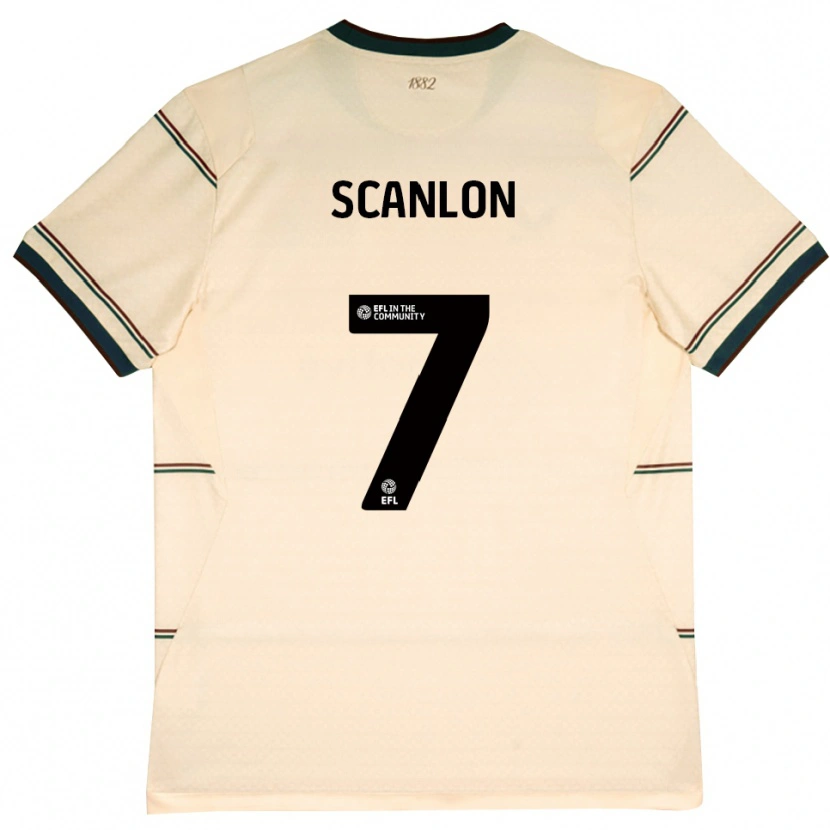 Danxen Mænd Luca Scanlon #7 Beige Vinrød Udebane Spillertrøjer 2026/27 Trøje T-Shirt