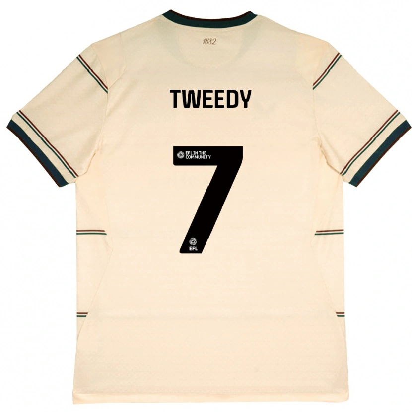Danxen Mænd Tom Tweedy #7 Beige Vinrød Udebane Spillertrøjer 2026/27 Trøje T-Shirt