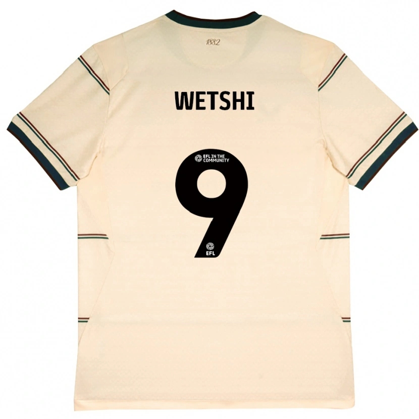 Danxen Mænd Benji Wetshi #9 Beige Vinrød Udebane Spillertrøjer 2026/27 Trøje T-Shirt