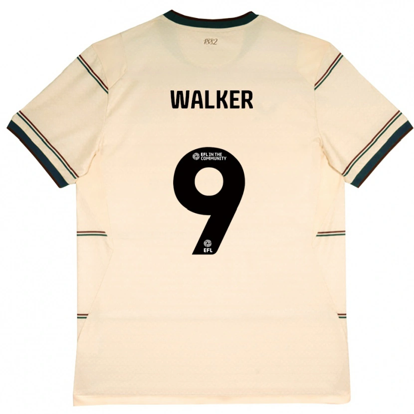 Danxen Mænd Claudia Walker #9 Beige Vinrød Udebane Spillertrøjer 2026/27 Trøje T-Shirt