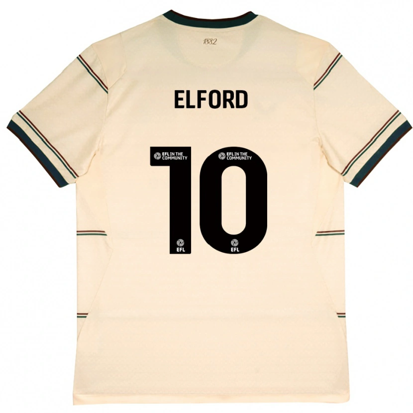 Danxen Mænd Laura Elford #10 Beige Vinrød Udebane Spillertrøjer 2026/27 Trøje T-Shirt