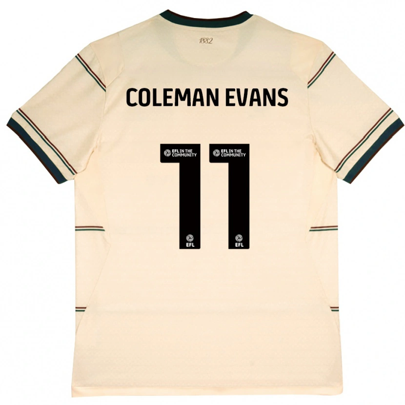 Danxen Mænd Amaya Coleman-Evans #11 Beige Vinrød Udebane Spillertrøjer 2026/27 Trøje T-Shirt