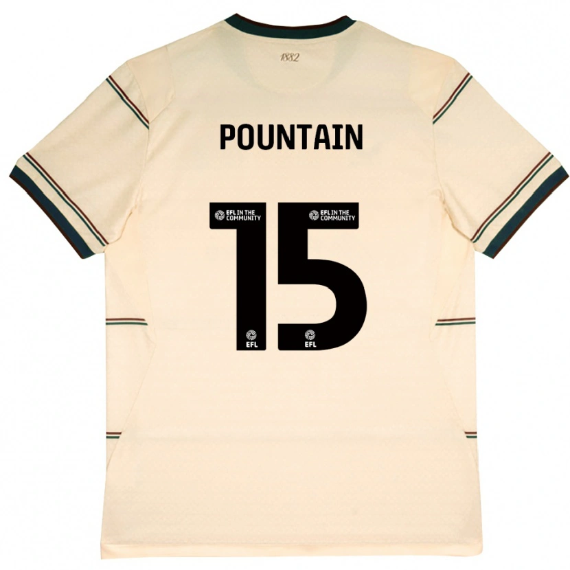 Danxen Mænd Nathan Pountain #15 Beige Vinrød Udebane Spillertrøjer 2026/27 Trøje T-Shirt
