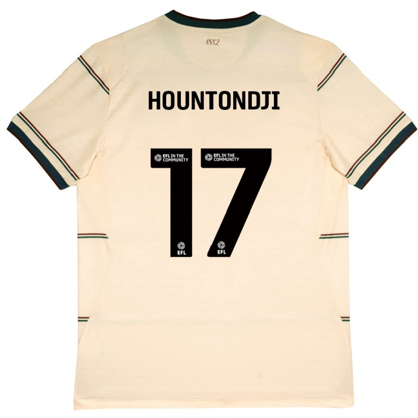 Danxen Mænd Andréas Hountondji #17 Beige Vinrød Udebane Spillertrøjer 2026/27 Trøje T-Shirt