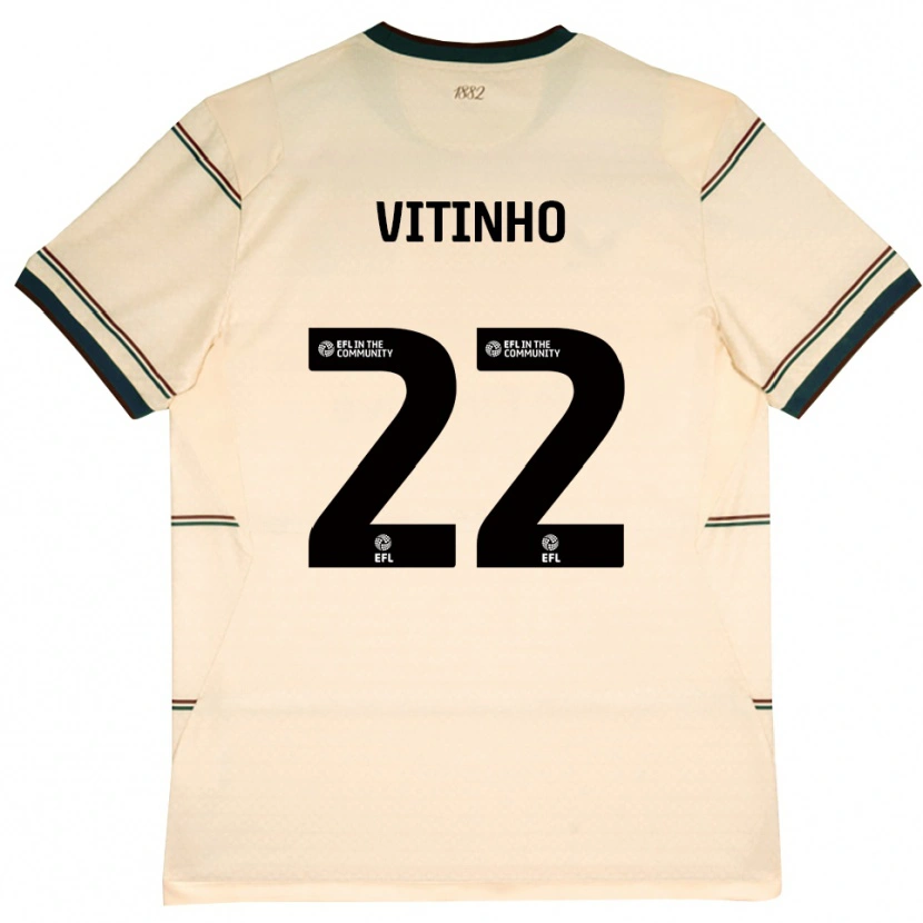 Danxen Mænd Vitinho #22 Beige Vinrød Udebane Spillertrøjer 2026/27 Trøje T-Shirt