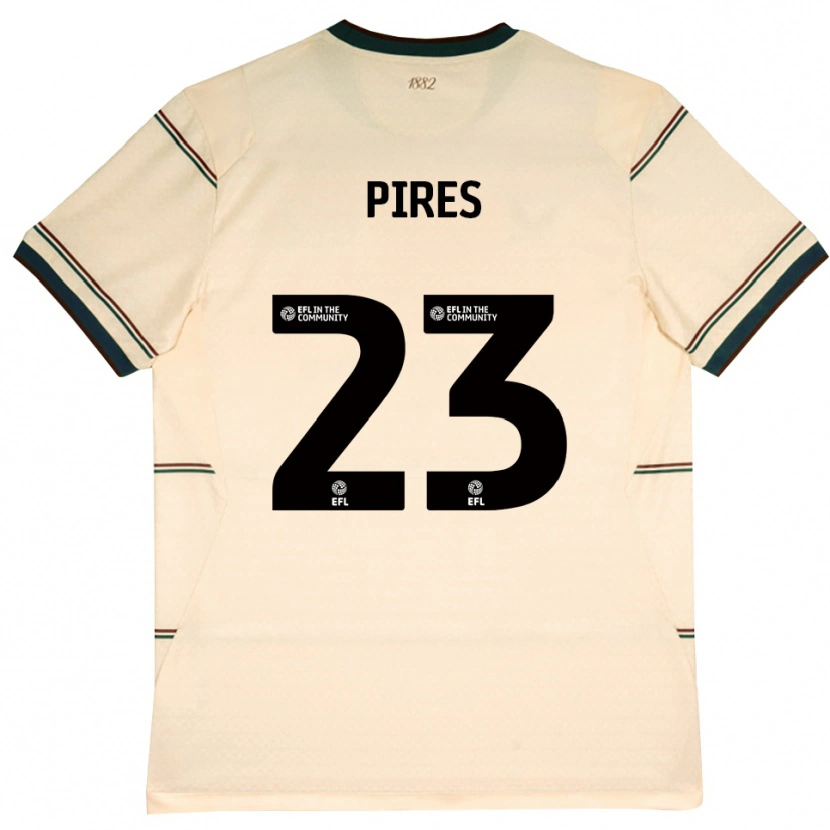 Danxen Mænd Lucas Pires #23 Beige Vinrød Udebane Spillertrøjer 2026/27 Trøje T-Shirt