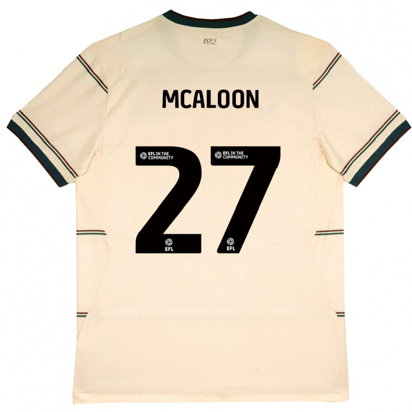 Danxen Mænd Naoisha Mcaloon #27 Beige Vinrød Udebane Spillertrøjer 2026/27 Trøje T-Shirt