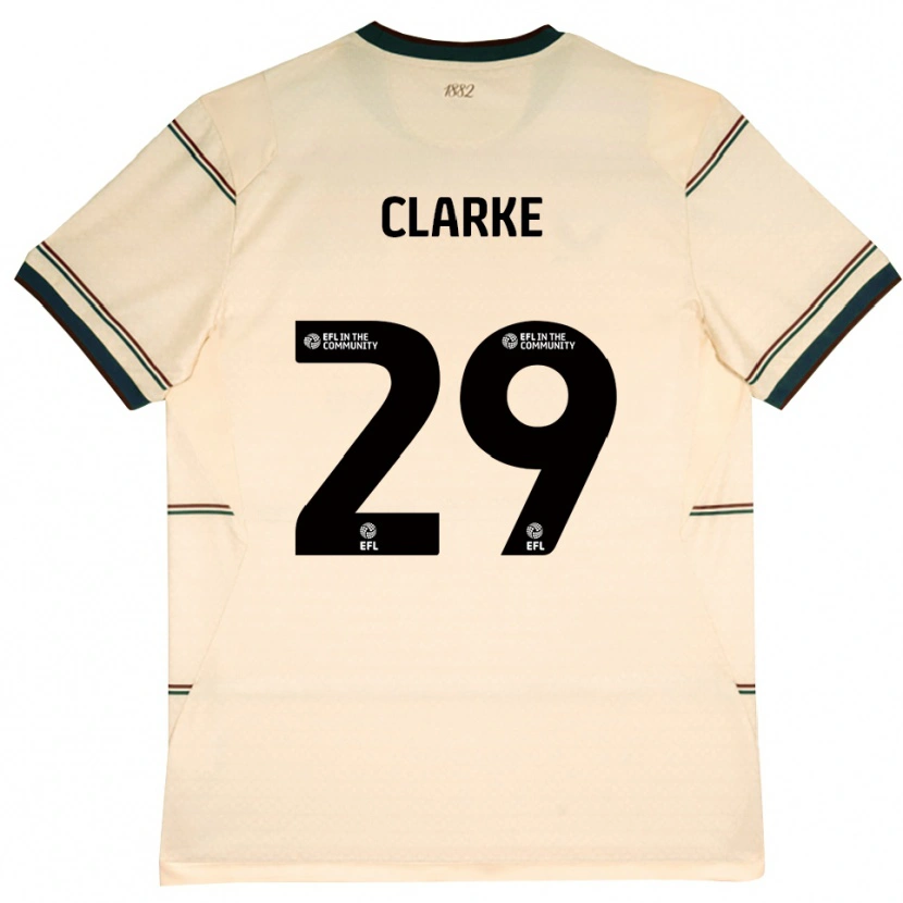 Danxen Mænd Abby Clarke #29 Beige Vinrød Udebane Spillertrøjer 2026/27 Trøje T-Shirt