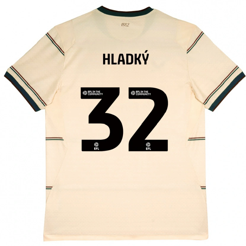 Danxen Mænd Vaclav Hladky #32 Beige Vinrød Udebane Spillertrøjer 2026/27 Trøje T-Shirt